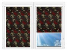 Кассетные рулонные шторы UNI Сиена черно-красный цена. Купить в «Мастерская Жалюзи»